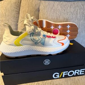 G/FORE Women's Sneakers - White with Red, Blue, and Yellow Accents
